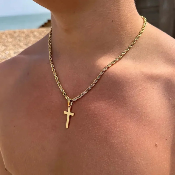 Goldene Kreuzkette – Klassischer Stil für jeden Anlass
