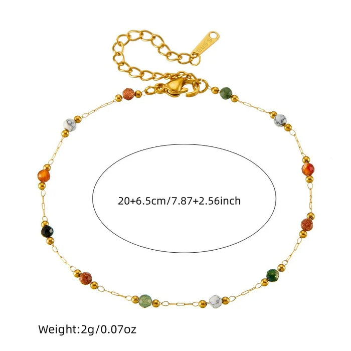 Elegantes Perlenarmband mit Natursteinakzenten