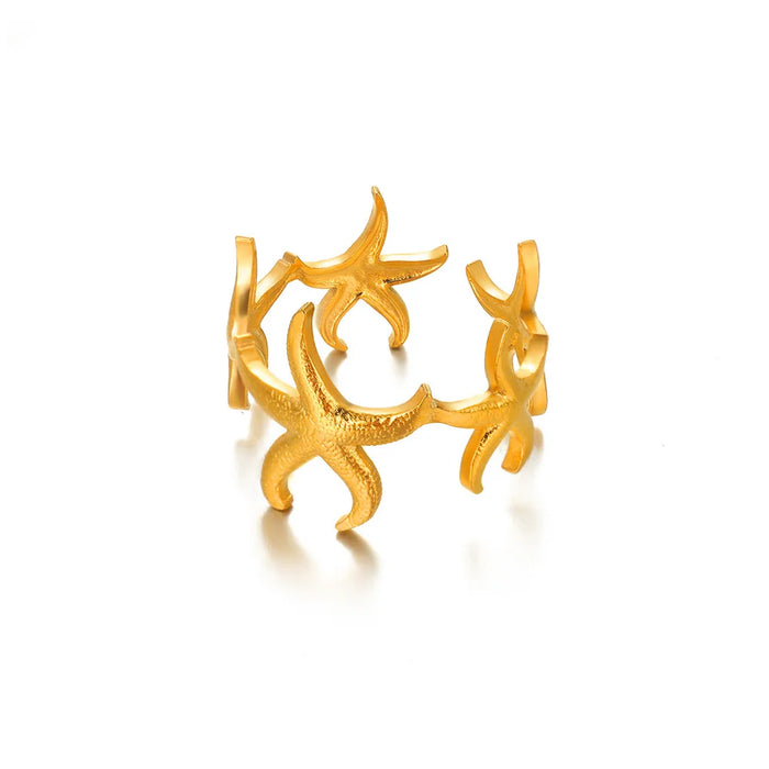 Goldene Statement-Ringe – Naturinspirierte Eleganz