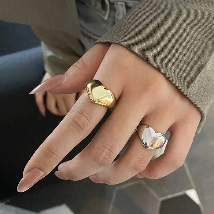 Doppelte Herz-Ringe – Modernes Design für Romantiker