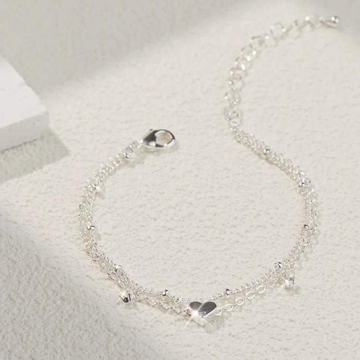 925er Sterling Silber Fußkettchen – Klassische Eleganz für jeden Anlass