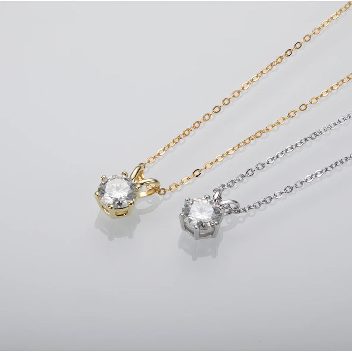Diamond Shine – Solitäranhänger aus Sterling Silber
