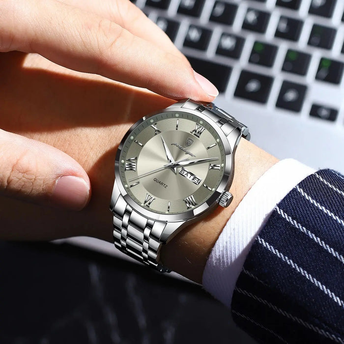 Kristall-Elegance Herrenuhr