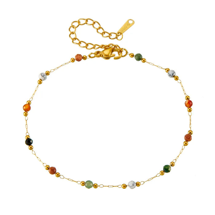 Elegantes Perlenarmband mit Natursteinakzenten