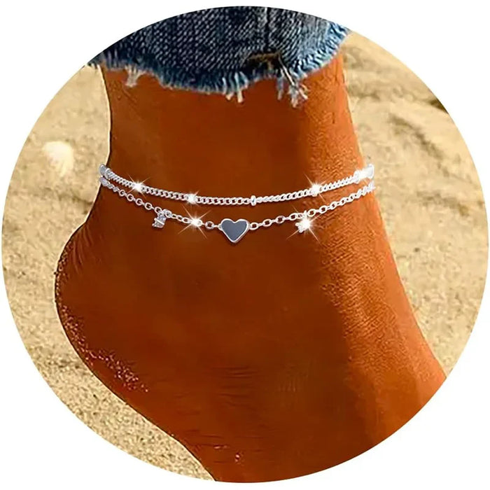 925er Sterling Silber Fußkettchen – Klassische Eleganz für jeden Anlass