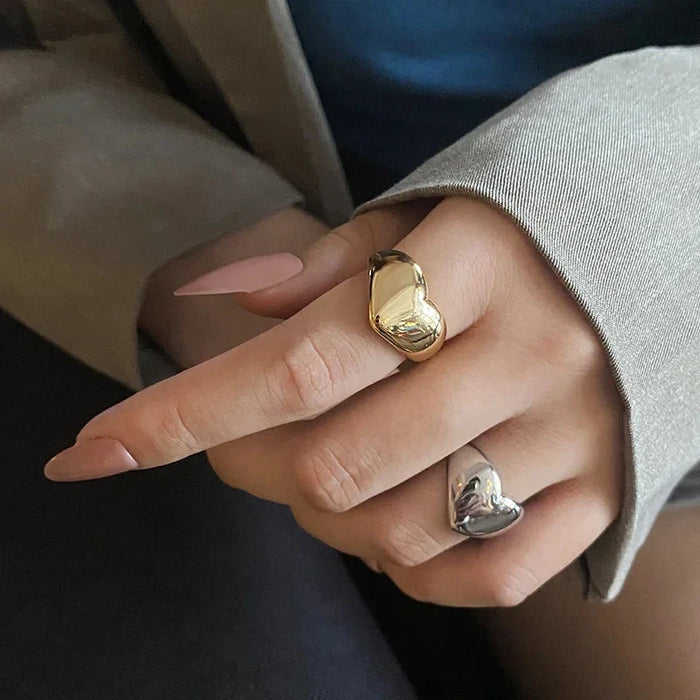 Doppelte Herz-Ringe – Modernes Design für Romantiker